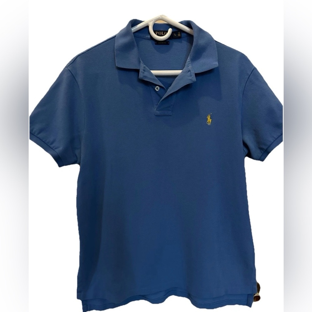 Polo Ralph Lauren Dusty Blue Short Sleeve Cotton Polo Shirt-Men’s L-Quiet Luxury